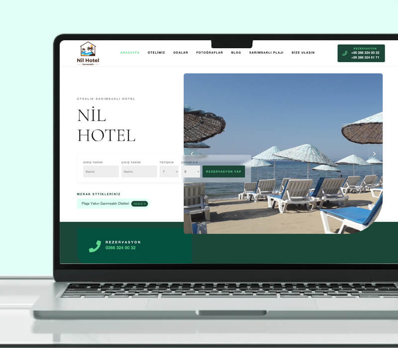 Nil Hotel web site tasarımı